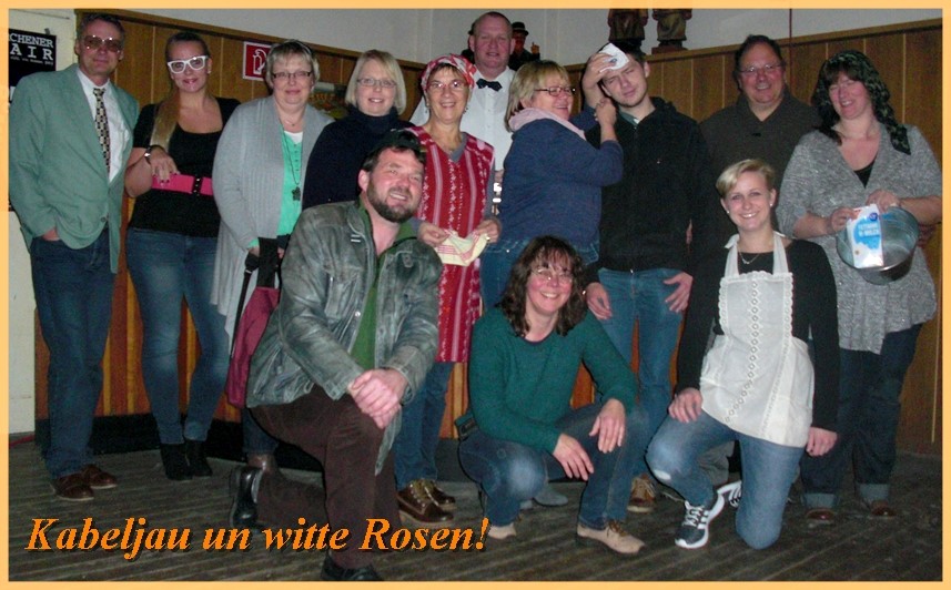 Gruppenfoto Kabeljau un witte Rosen